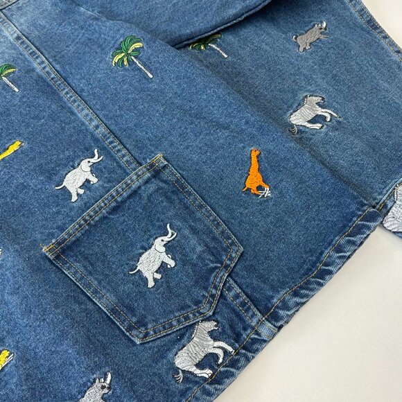 Louis Vuitton LV New Collection Animal Embroidered Denim Jacket Men's - Picture 12 of 14